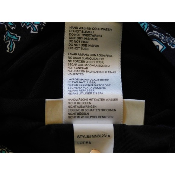 Michael Kors Swimsuit Women's One Piece Blue Strapless Swim Suit Size 6 - Picture 9 of 9